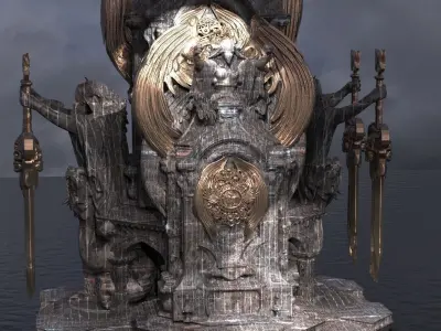 Steampunk Medieval Tower Halloween Tall Kit bash 2 3D model