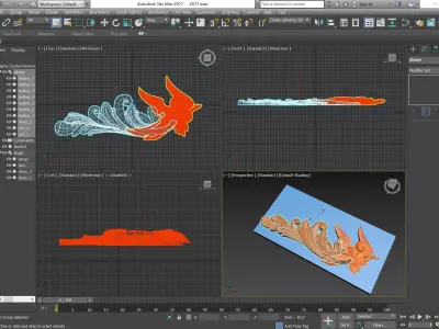 Angel 3d model for cnc 3dprint Sorce File 3DS MAX 2017 3D model