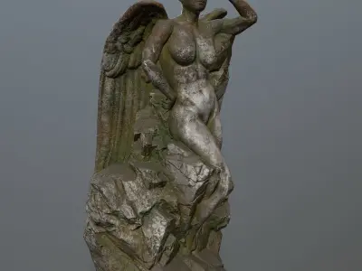 woma statue 1 Low-poly 3D model