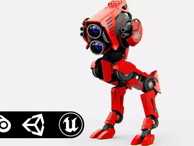 RAPTOR WALKER-300  Rigged for Unreal Engine - Unity - MIXAMO 3D model
