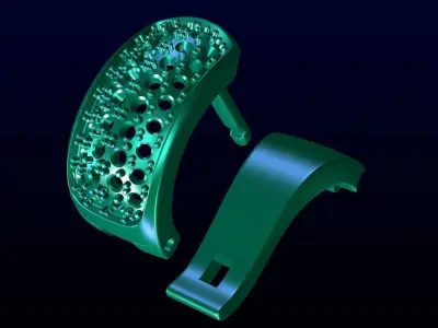 English Lock Earring 3 3D print model