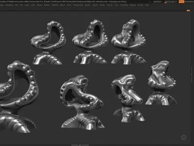 Modern Abstract Decorative sculpture 3d print model 123 3D print model