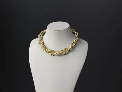 Graduated 3 Balls Tiffany Necklace and bracelet 3D print model