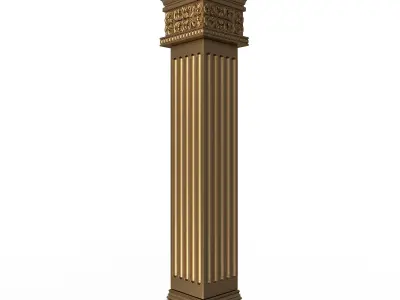 Column Capital 0802 Low-poly 3D model