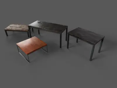 Garage Tables Low-poly 3D model
