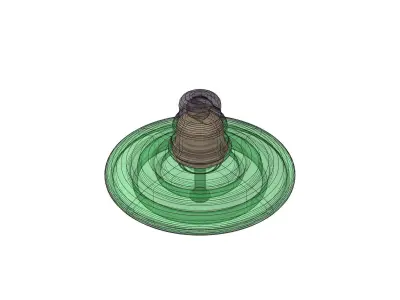 Medium voltage overhead power line Free 3D model