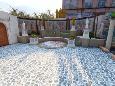 Roman villa well crafted 3D Model with details and textures   Low-poly 3D model