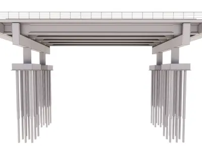 Ponte em concreto armado 3D model