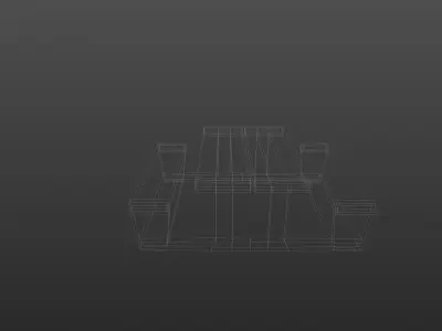 Picnic Table Stylized low poly Free low-poly 3D model