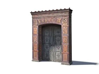 Decorative Door 60 Low-poly 3D model