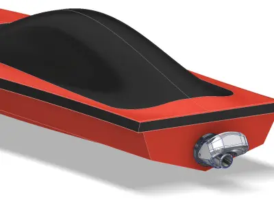 Racing boat model 3D print model