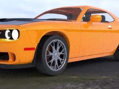 dodge challenger SRT Low-poly 3D model