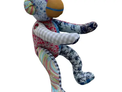 Toy Monkey Low-poly 3D model