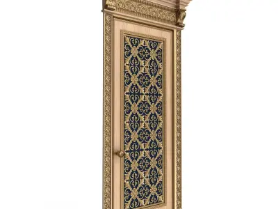 Carved Door Classic 01202 Wood Low-poly 3D model