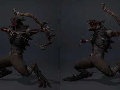 Mist Archer Damaged Low-poly 3D model