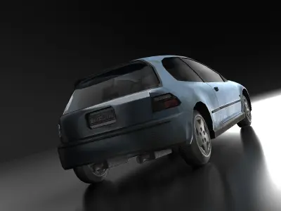 Hatchback honda civic - honda civic Low-poly 3D model