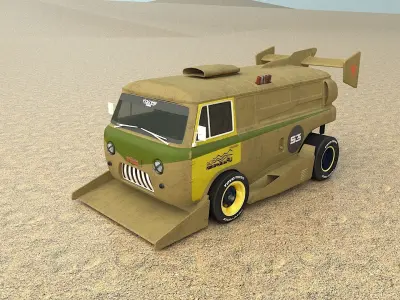 cyber punck car UAZ cyberTruck 3D model