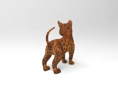 3D Cat Rigged and  Animated model  Low-poly 3D model