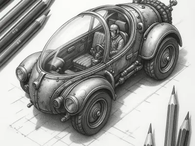 Neon Runner - Futuristic Cyberpunk Car 3D print model