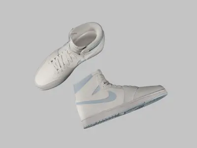 Nike Jordan gray 3D model