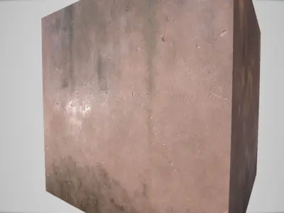 Concrete Wall Texture -Damp with leaks- Free 3D model