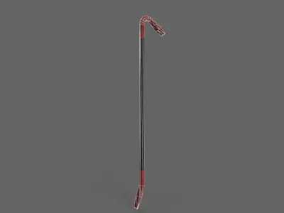 PBR Crowbar V3BlackRed Low-poly 3D model