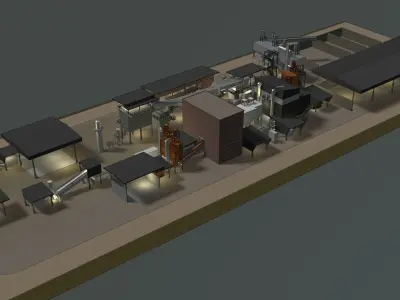 Industrial building 23ZZ33 3D model