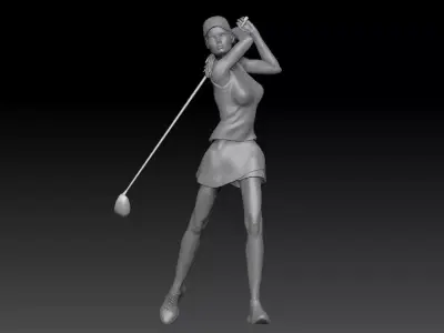 GOLF GIRL WOMAN 2 3D print model