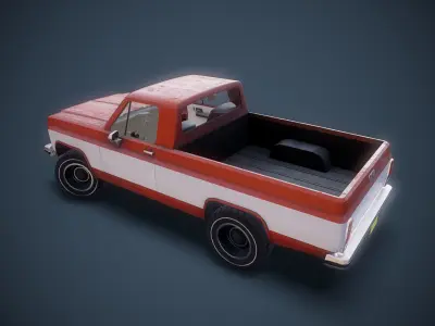 Gameready American Pickup Low-poly 3D model