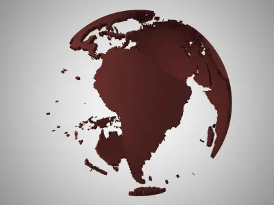 Globe Shell Dark Brown 3D model