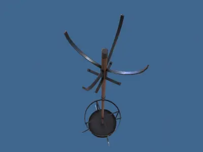 Coat Rack Low-poly 3D model