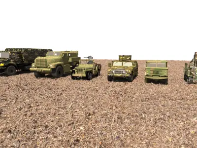 Military vehicle 3D model - Textured and UV Mapped