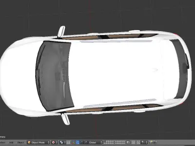 Audi Q3 model OBJ and blender file Low-poly 3D model