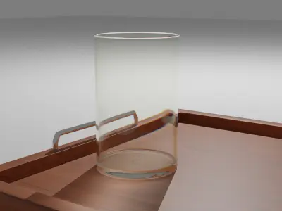 Glass Drinking Cup Set 3D model