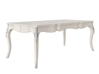 Silver white table by MODENESE 3D model