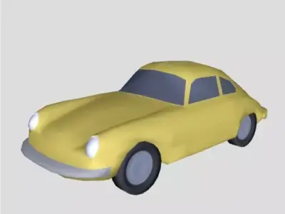 Lowpoly Car Porsche 356C 1964 Low-poly 3D model