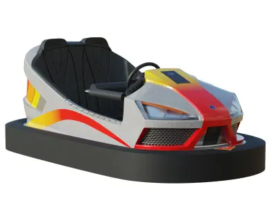 Bumper Car Grey  Low-poly 3D model