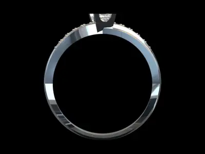 Luxury wedding ring w3 3D print model