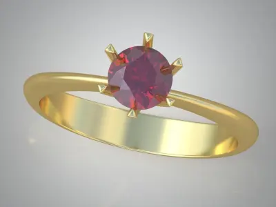 Diamond ring 0350 3D printable model Free 3D print model