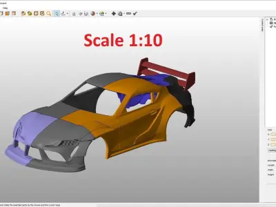 Toyota Supra 2020 Tuning  Body For Print 3D print model