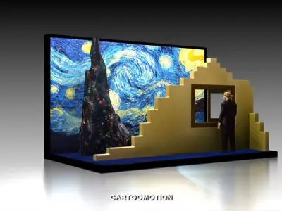 The Starry Night By Vincent Van Gogh 1889 3D print model