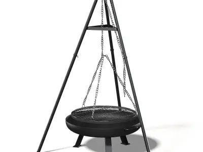 Tripod Barbecue 3D Model 3D model