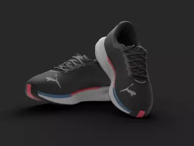 Puma Sneakers Shoe Low-poly 3D model