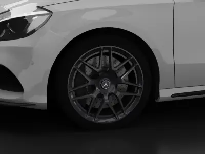 Mercedes A200 Low-poly 3D model