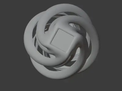 Golden Spiral Vase High-Quality 3D Model Low-poly 3D model