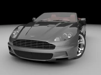 Aston Martin DBS Volante 2010 Low-poly 3D model
