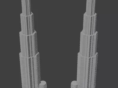 3D model of Twin Towers of Malaysia 3D model