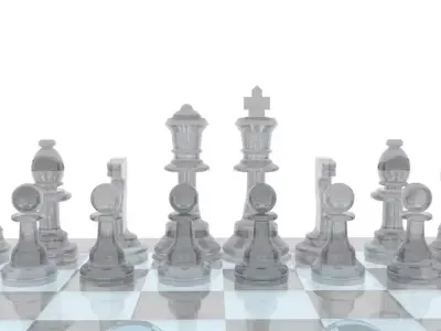 Premium 3D Chess Set Free 3D model
