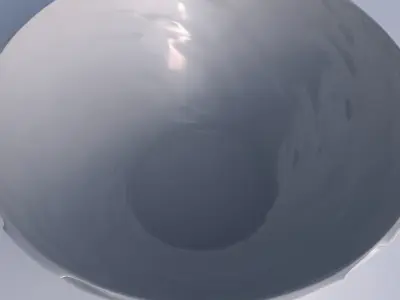 Bowl wide with cavities smooth 3D print model