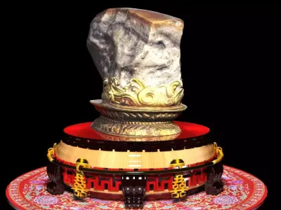 Chinese  meat shape stone  3D model